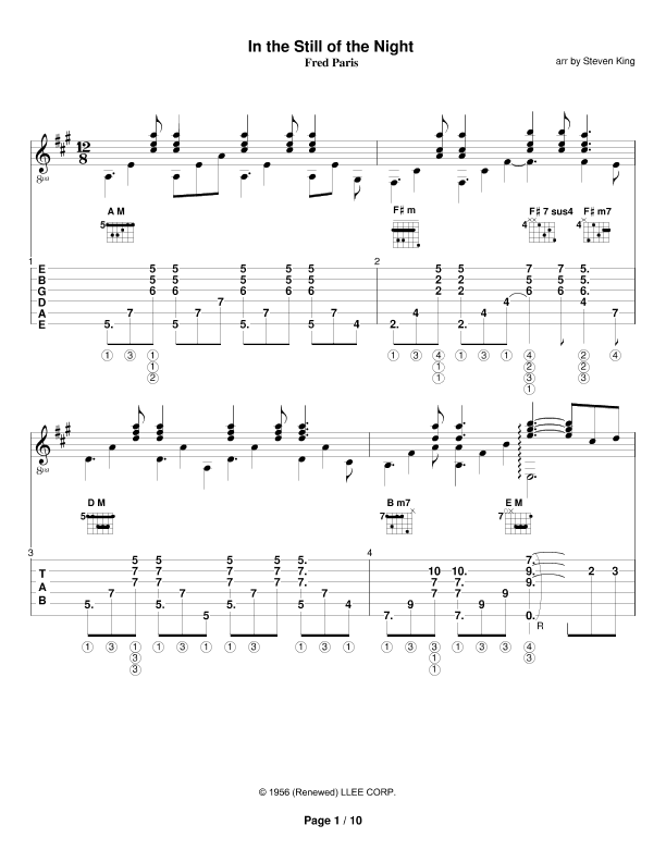 In The Still Of The Night (arr. Steven King)