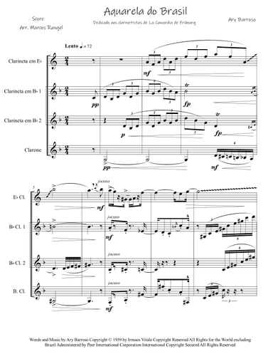 Aquarela Brasileira (aquarela Do Brasil) (brasil) (arr. Marcos Rangel)