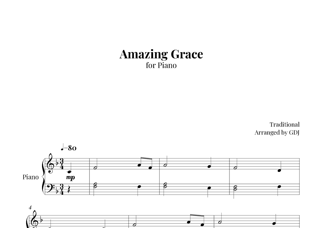 Amazing Grace (arr. GDJ)