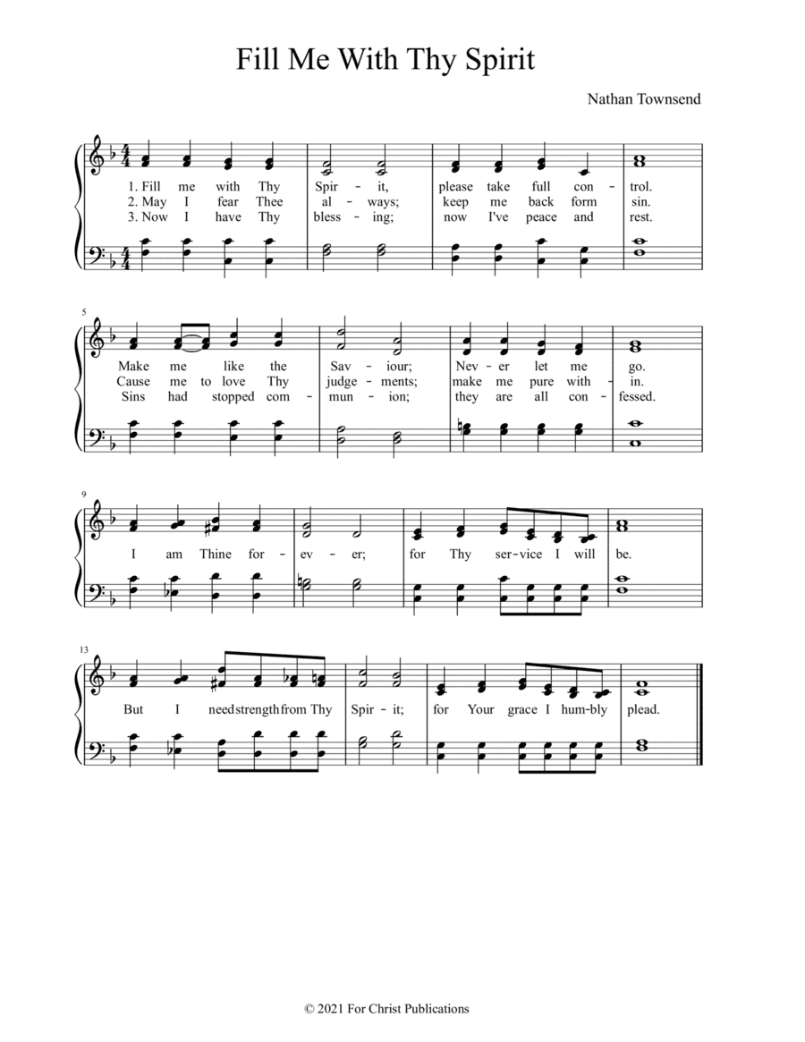 Fill Me With Thy Spirit