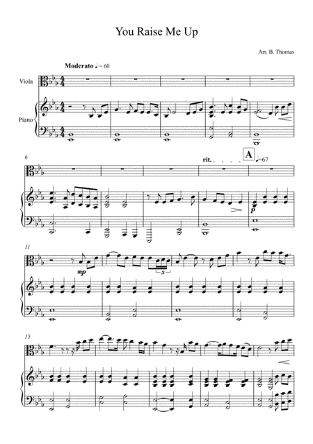 You Raise Me Up (arr. B. Thomas)