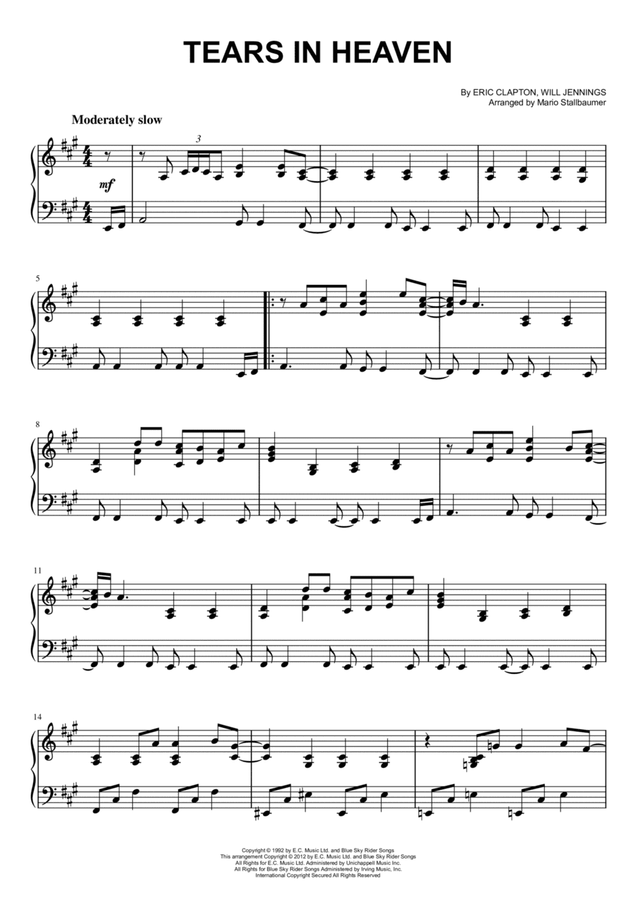 Tears In Heaven (arr. Mario Stallbaumer)