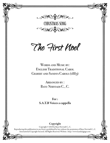 The First Noel - SATB a cappella (arr. Bayu Nerviadi C., C.)