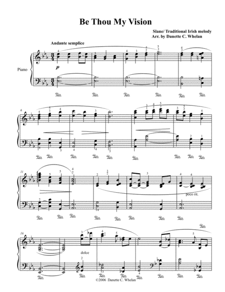 Be Thou My Vision (arr. Danette Whelan)