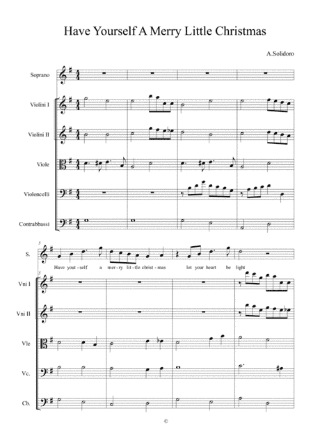 Have Yourself A Merry Little Christmas  from MEET ME IN ST. LOUIS (arr. Alessandro Solidoro)