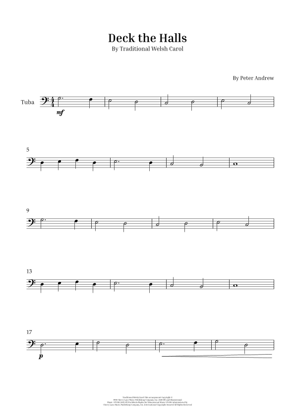 Deck the Halls (arr. Peter Andrew)