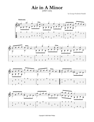Air in A Minor (HWV 604) (arr. Mark Phillips)