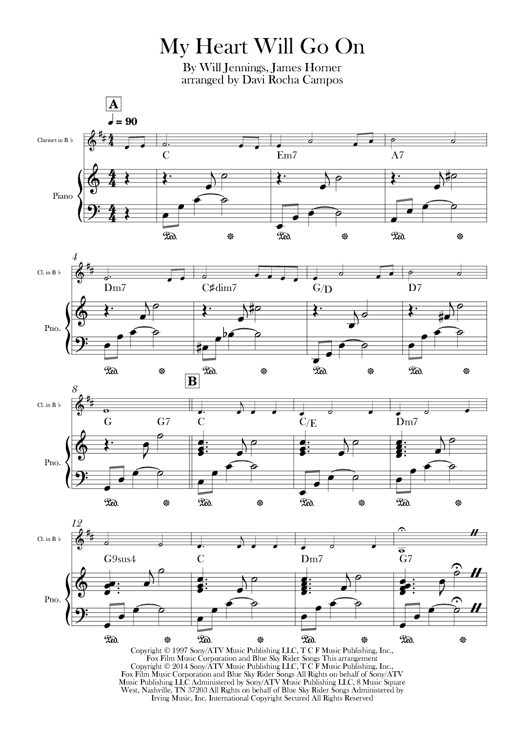 My Heart Will Go On (love Theme From 'titanic') (arr. Davi Rocha Campos)