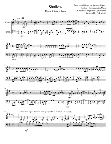 Shallow (arr. DK Music)