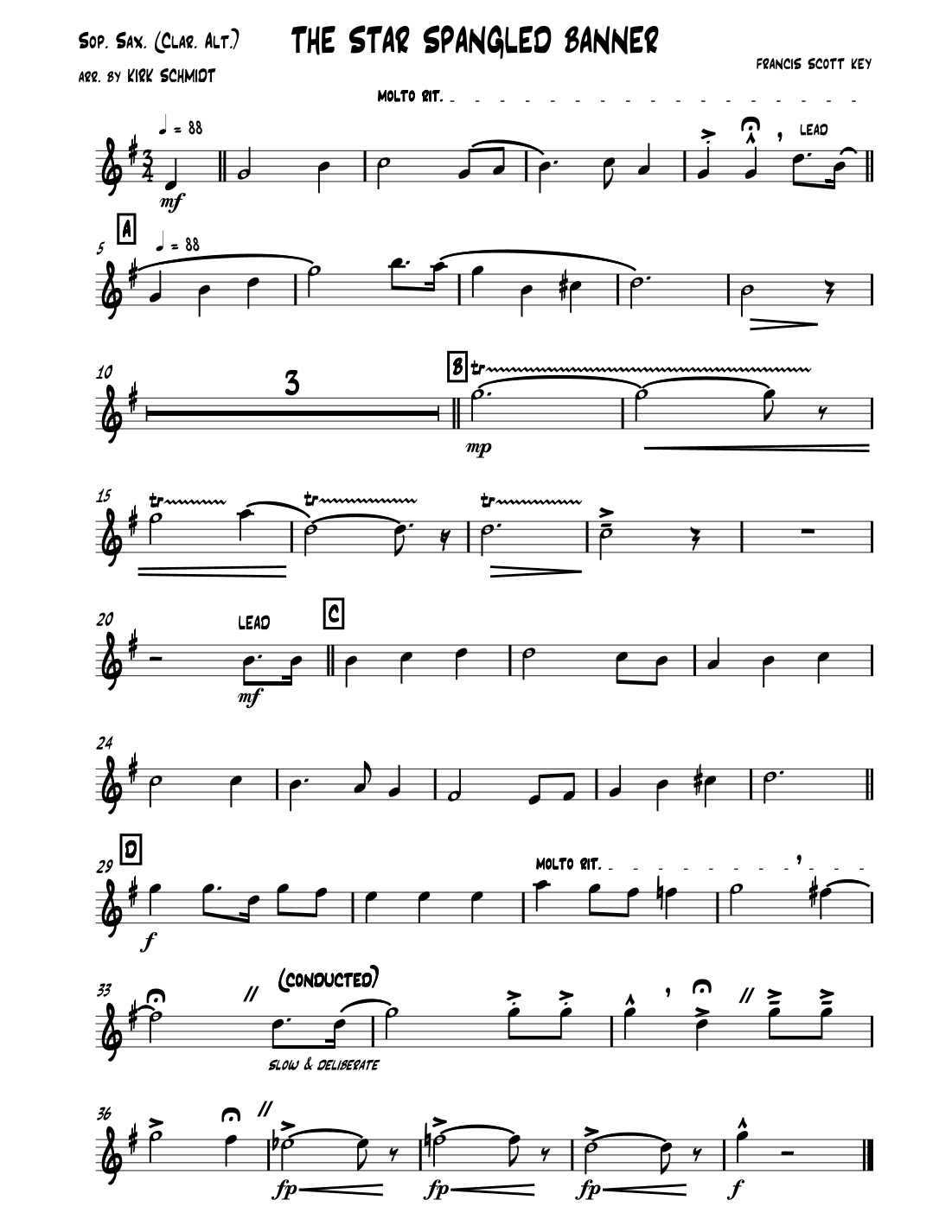 Star Spangled Banner (arr. Kirk Schmidt)