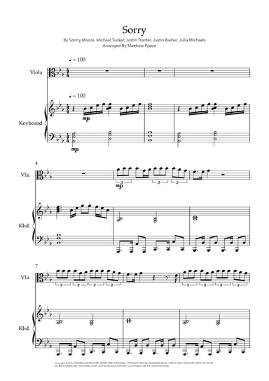 Sorry (arr. Matthew pyeon)