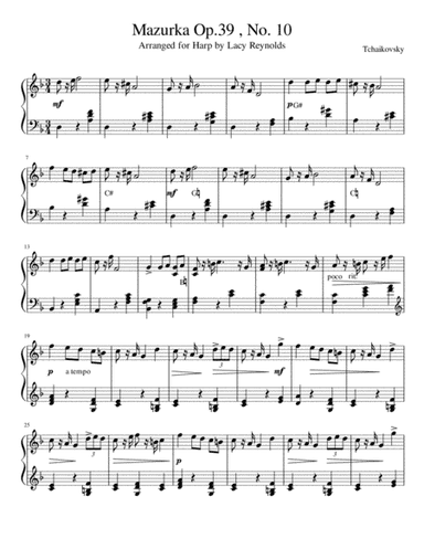 Mazurka Op.39, No.10 (arr. Lacy Reynolds)