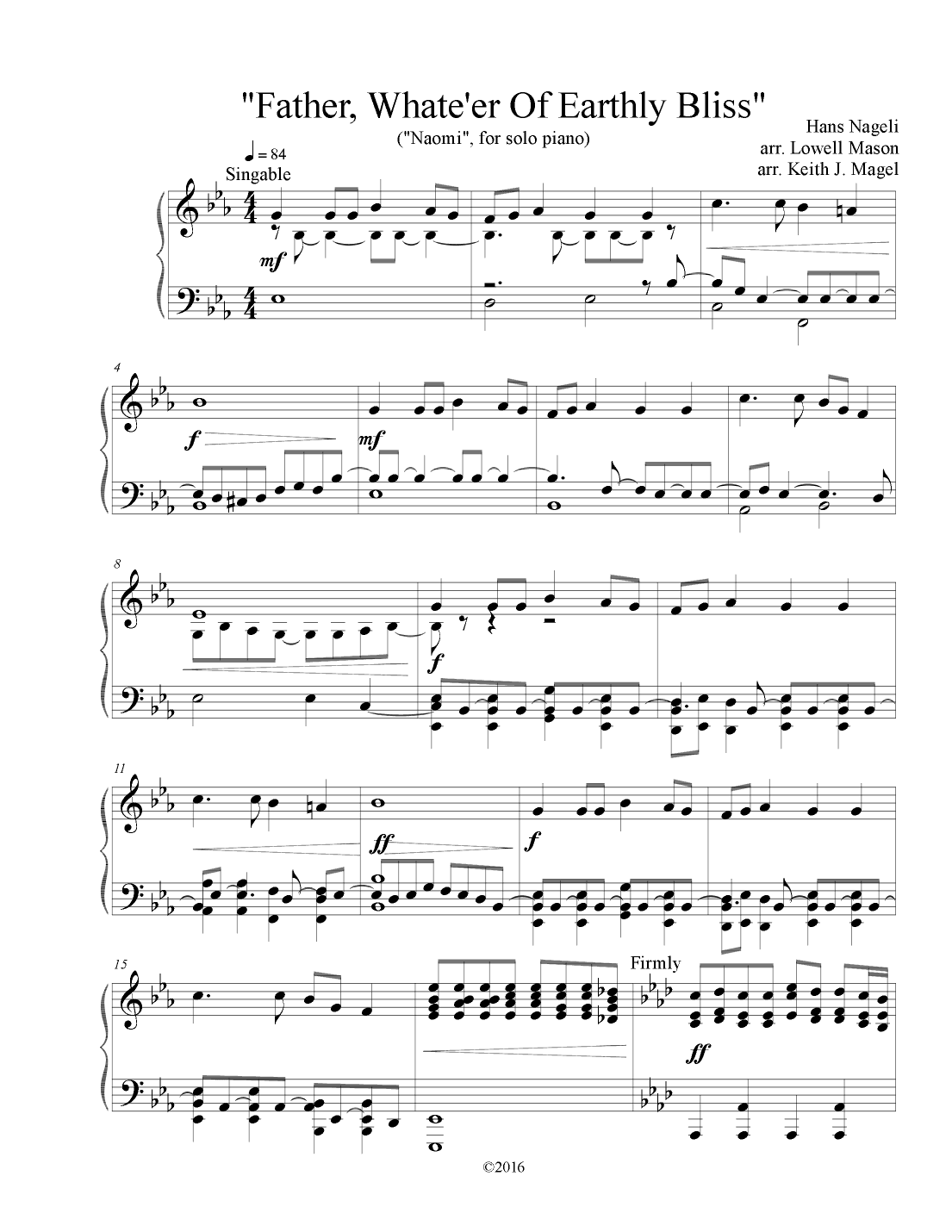 Father, Whate'er Of Earthly Bliss? (arr. Keith James)