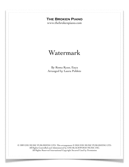 Watermark (arr. Laura Poblete)