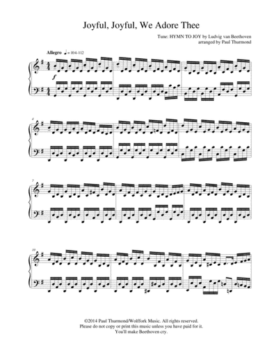 Joyful, Joyful, We Adore Thee (arr. Paul Thurmond)