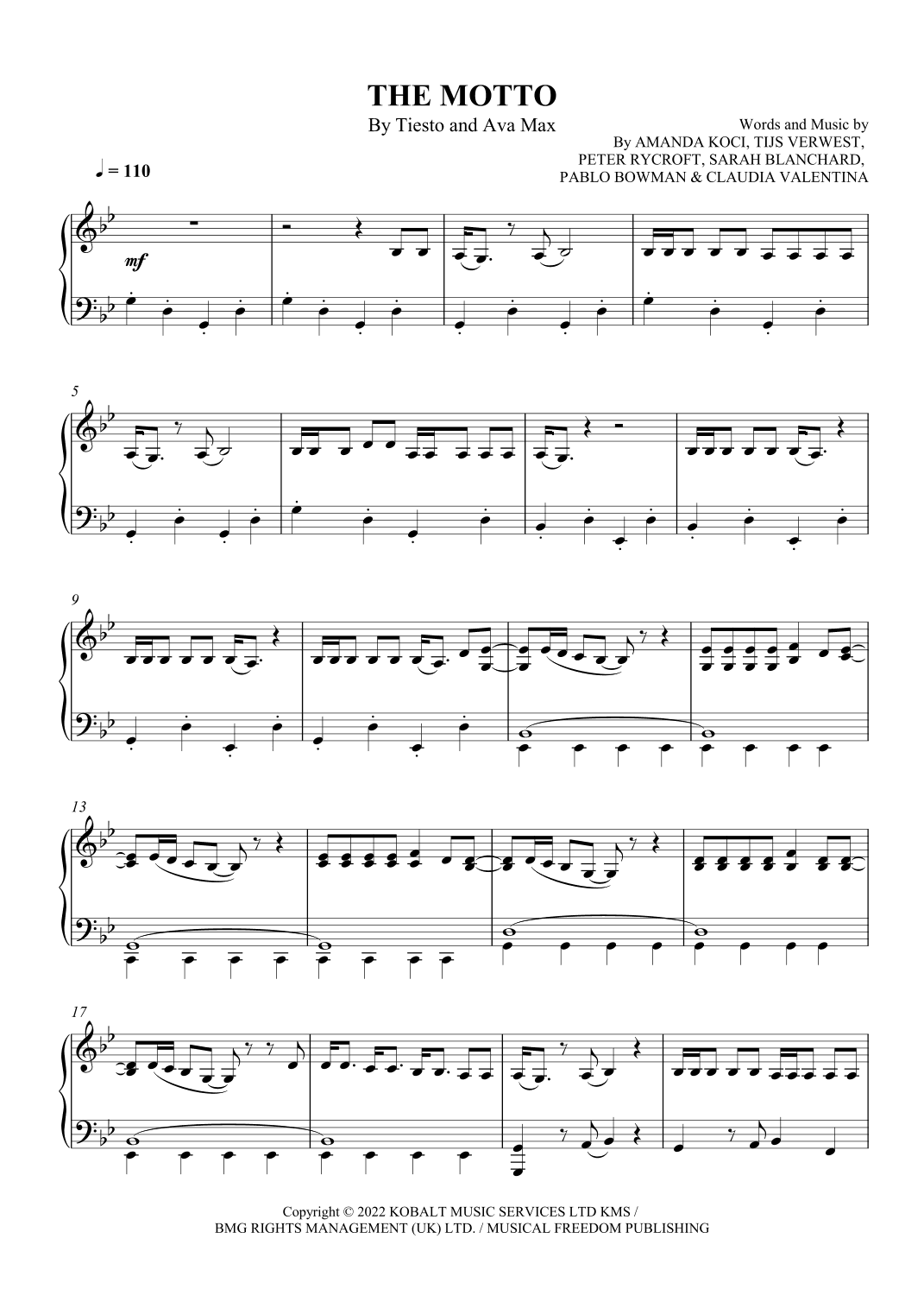 The Motto (arr. SCMusic)