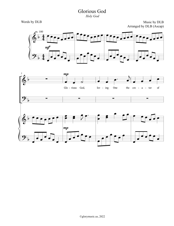 Glorious God