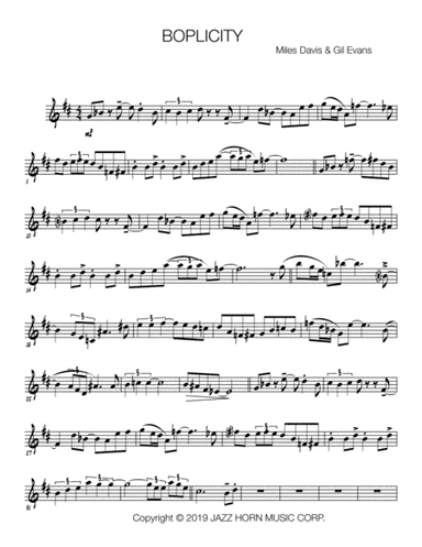 Boplicity (be Bop Lives) (arr. Anderson Quevedo)