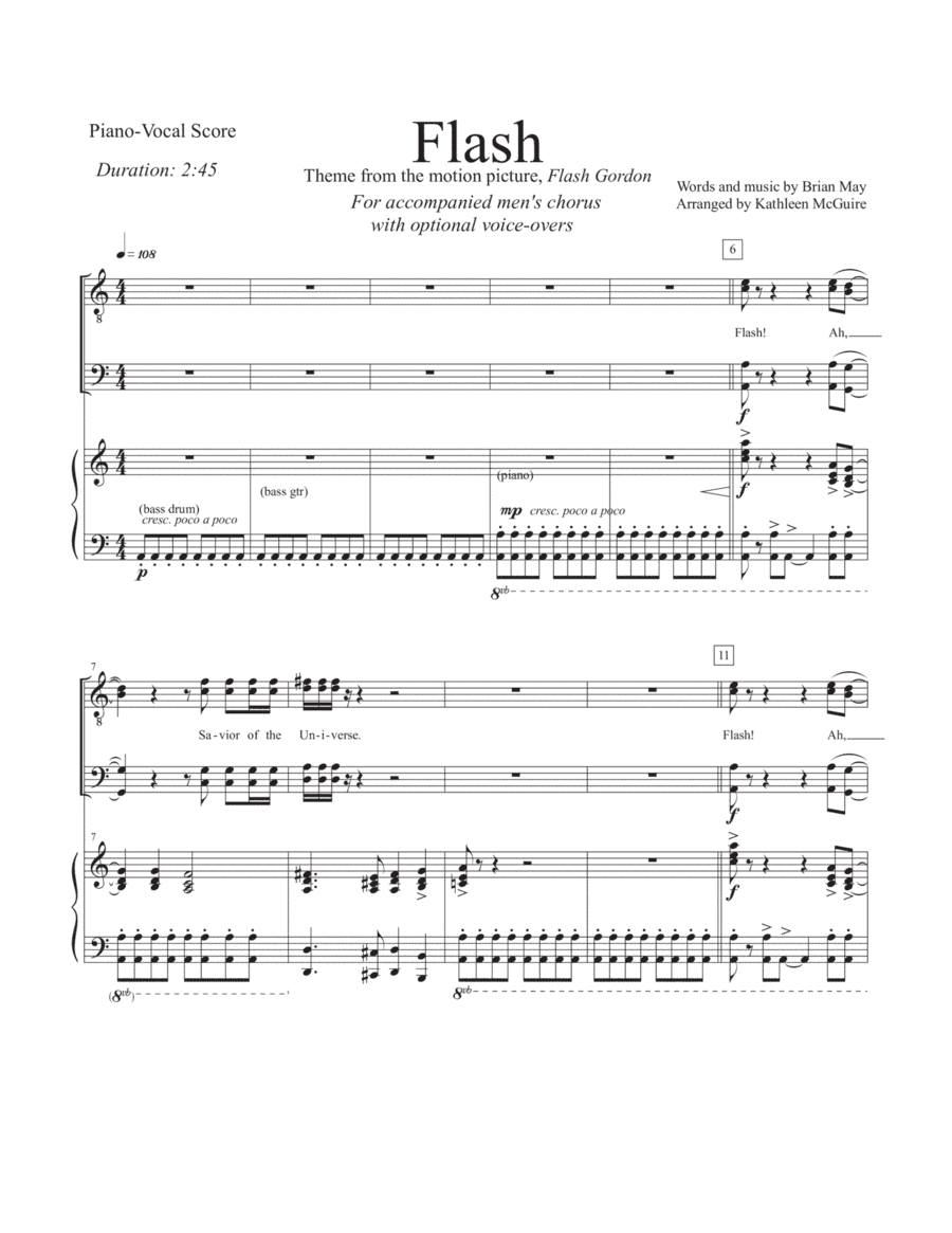Flash To The Rescue (arr. Kathleen McGuire)