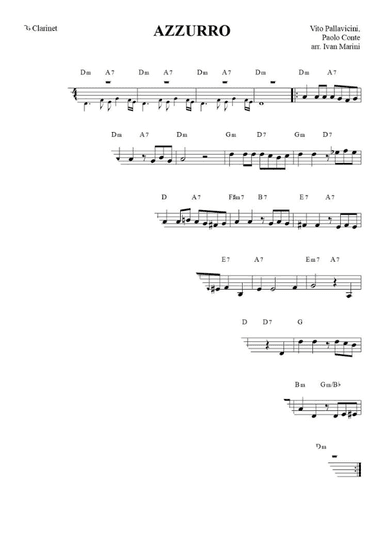 Azzurro (arr. Ivan Marini)
