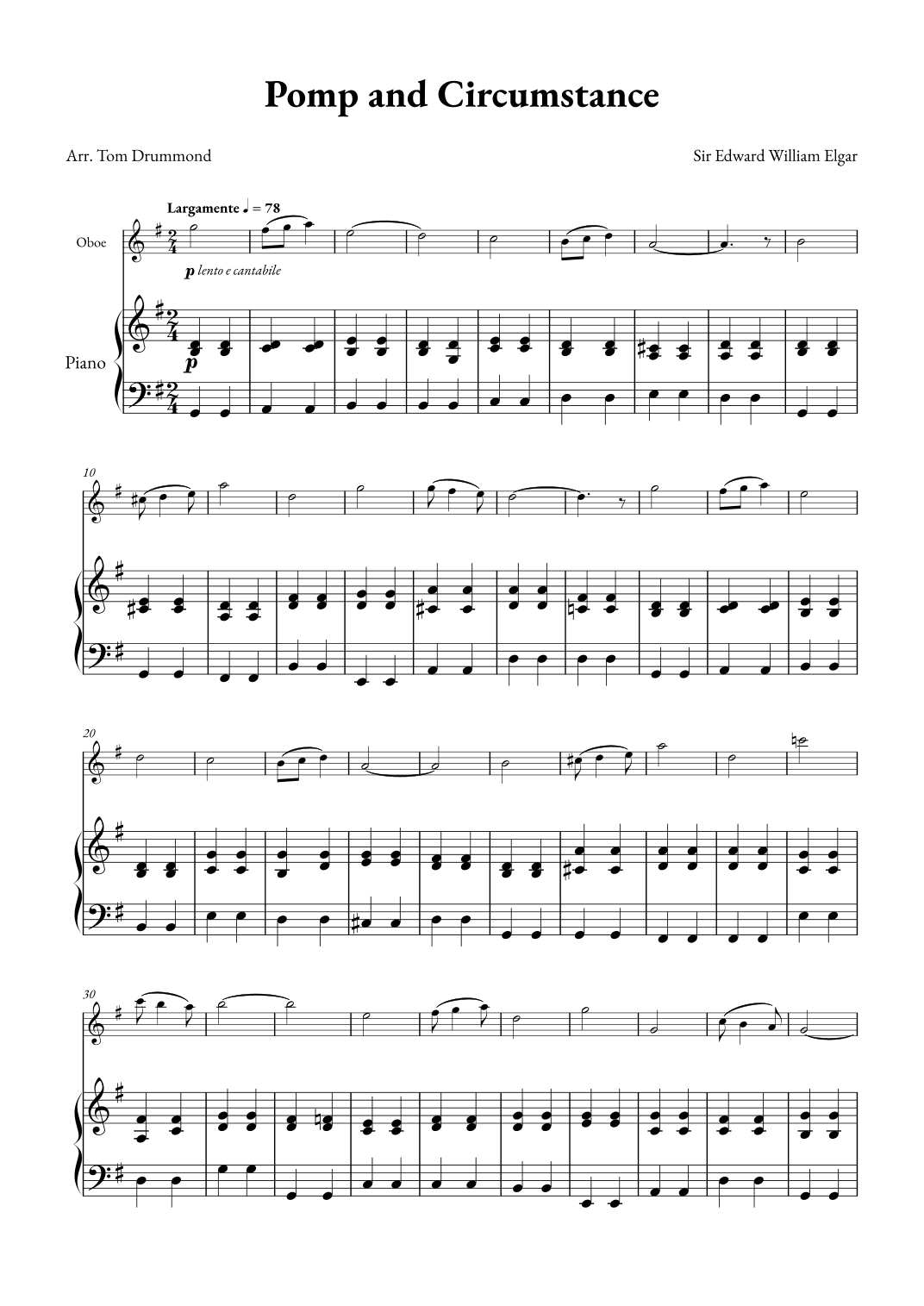 Pomp and Circumstance (arr. Tom Drummond)