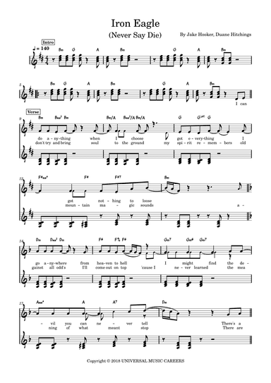 Iron Eagle (never Say Die) (arr. Jussi Kontinen)