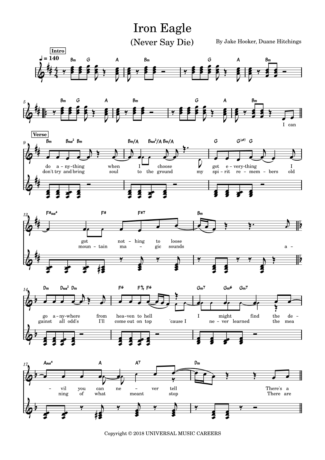 Iron Eagle (never Say Die) (arr. Jussi Kontinen)