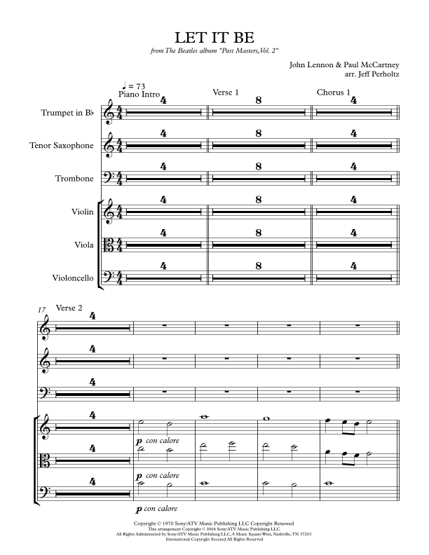 Let It Be (arr. Jeff Perholtz)