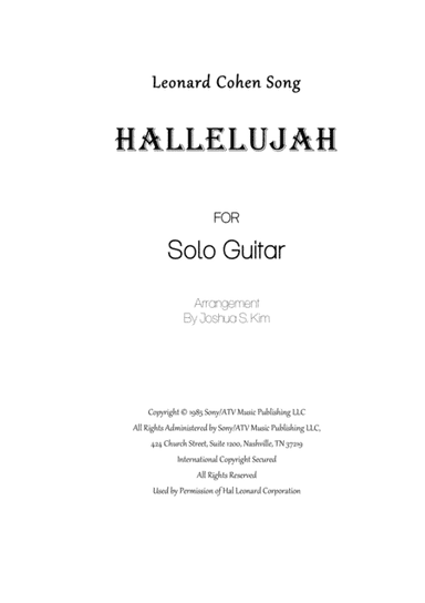 Hallelujah (arr. Joshua Jun S. Kim)