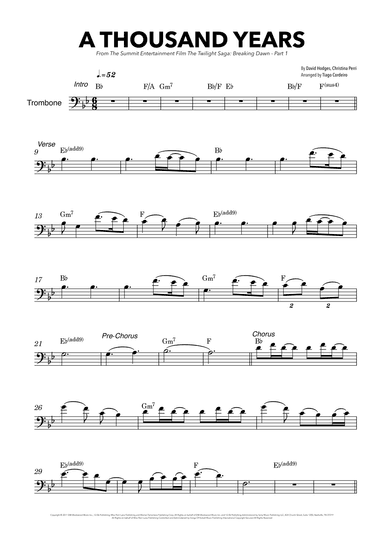 A Thousand Years (arr. Tiago Cordeiro)