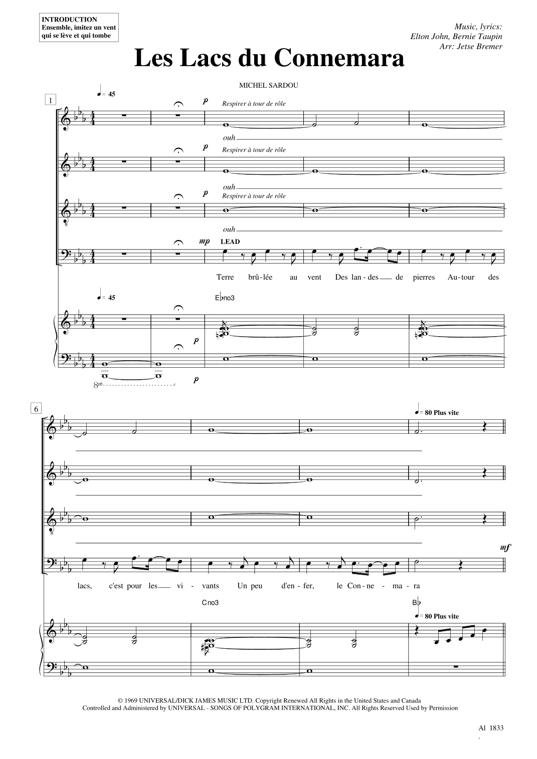 Les Lacs Du Connemara (arr. Jetse Bremer)