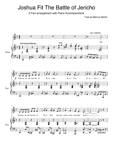 Joshua fit the battle of Jericho (arr. Marcus Martin)