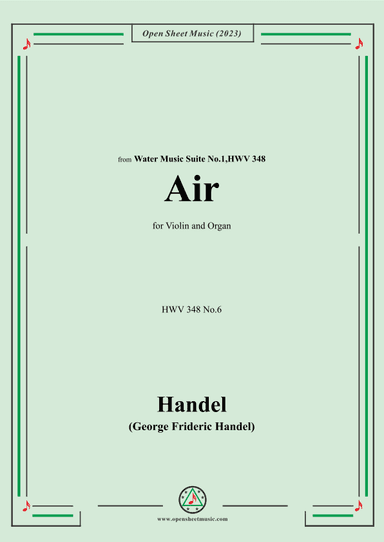 Handel-Air,HWV 348 No.6,for Violin and Organ (arr. OSM Press)