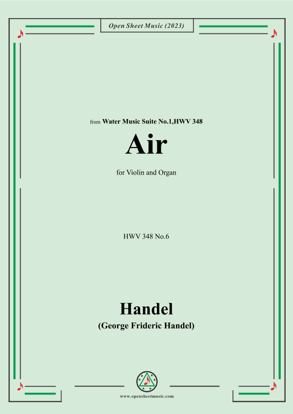 Handel-Air,HWV 348 No.6,for Violin and Organ (arr. OSM Press)