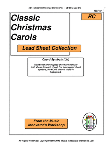 RC-H5 - Classic Christmas Carols - Series 5FC - (Key Map Tablature) (arr. John M. Honeycutt)