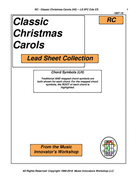 RC-H5 - Classic Christmas Carols - Series 5FC - (Key Map Tablature) (arr. John M. Honeycutt)