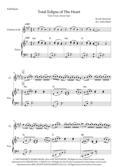 Total Eclipse Of The Heart (arr. Fabio Britto)