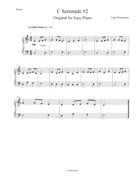C Serenade Easy Piano