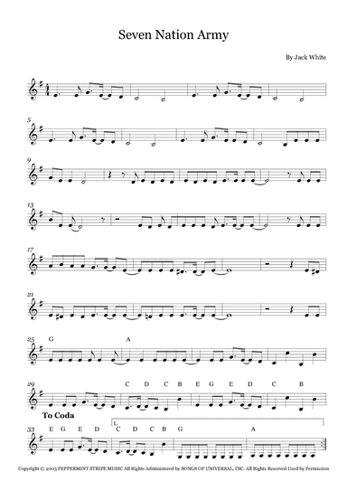 Seven Nation Army (arr. Fernanda Moura)