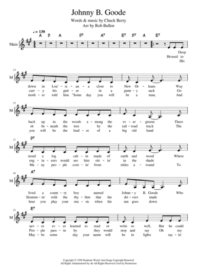 Johnny B. Goode (arr. Rob Bullen)