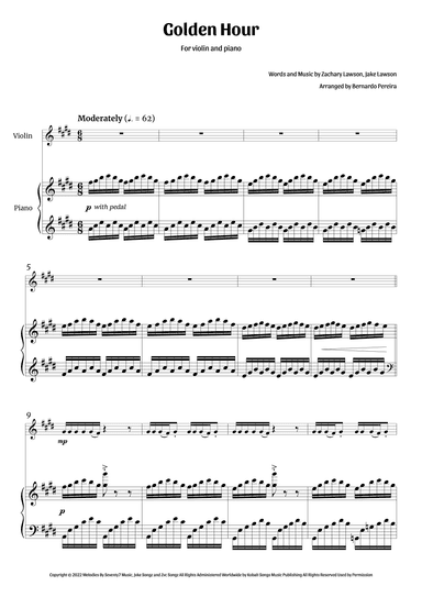 Golden Hour (arr. Bernardo Pereira)