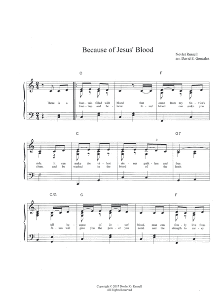 Because of Jesus' Blood