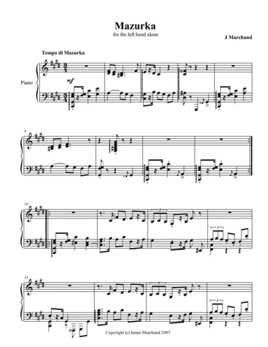 Mazurka in C-sharp Minor