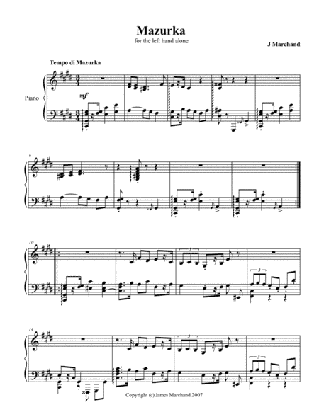 Mazurka in C-sharp Minor