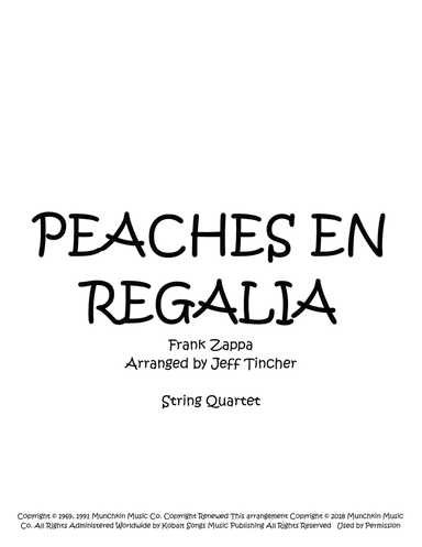 Peaches En Regalia (arr. Jeff Tincher)