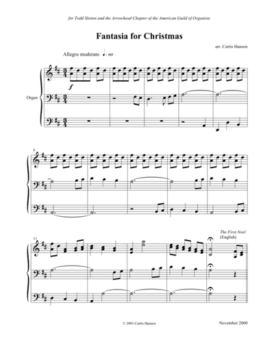 Fantasia for Christmas (organ) (arr. Curtis Hanson)