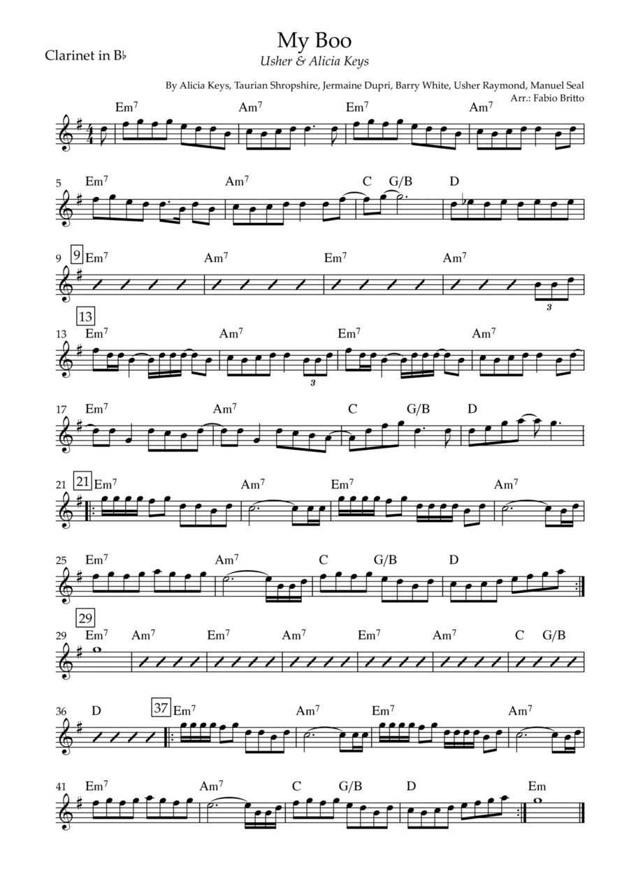 My Boo (arr. Fabio Britto)