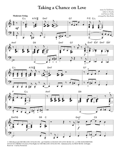 Taking A Chance On Love (arr. Alex Boyle)