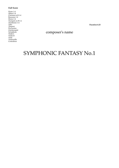 SYMPHONIC FANTASY ?1