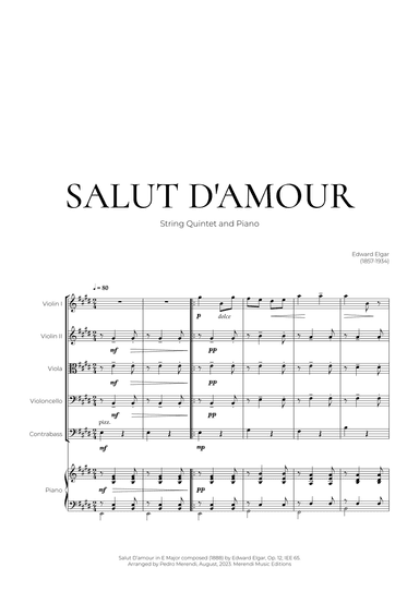 Salut D’amour (String Quintet and Piano) - Edward Elgar (arr. Pedro Merendi)